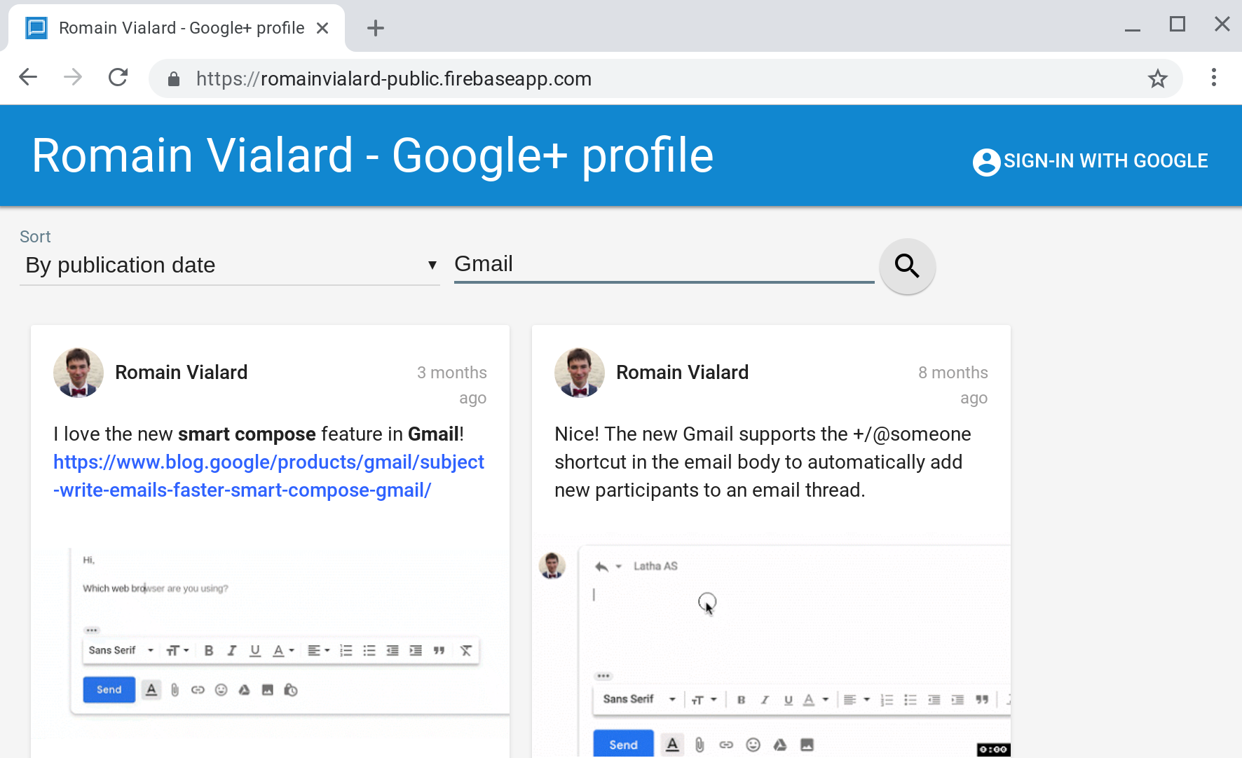 Демонстрация картинки с полем поиска