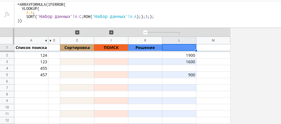 vlookup поиск последнего найденного решение